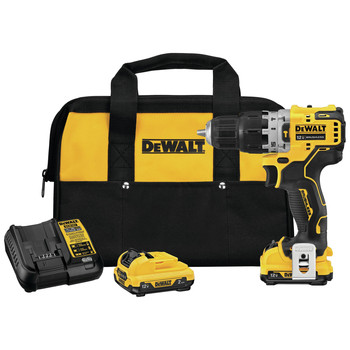 DRILLS | Dewalt XTREME 12V MAX Brushless Lithium-Ion 3/8 in. Cordless Hammer Drill Kit (2 Ah) - DCD706F2