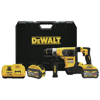 DEWALT FLEXVOLT SYSTEM | Dewalt 60V MAX Brushless Lithium-Ion 1-1/4 in. Cordless SDS Plus Rotary Hammer Kit with 2 Batteries (9 Ah) - DCH416X2