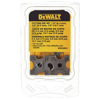 HAND TOOLS | Dewalt 1/4 in., 3/8 in., 1/2 in. Replacement Cutting Die Set - DCS3501