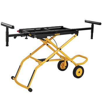 WOODWORKING | Dewalt DWX726 25 in. x 60 in. x 32.5 in. Heavy-Duty Rolling Miter Saw Stand - Yellow/Black