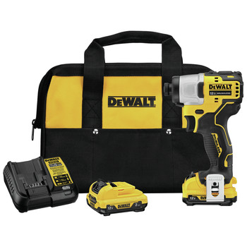 DRILLS | Factory Reconditioned Dewalt DCF801F2R XTREME 12V MAX Brushless Lithium-Ion 1/4 in. Cordless Impact Driver Kit (2 Ah)