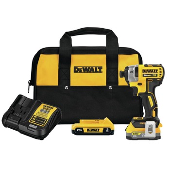 DRILLS | Factory Reconditioned Dewalt DCF887D1E1R 20V MAX XR Brushless 3-Speed Lithium-Ion 1/4 in. Cordless Impact Driver Kit with 2 Batteries (1.7 Ah/2 Ah)